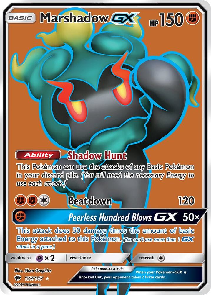 Marshadow GX (Full Art) - SM - Burning Shadows - Pokemon