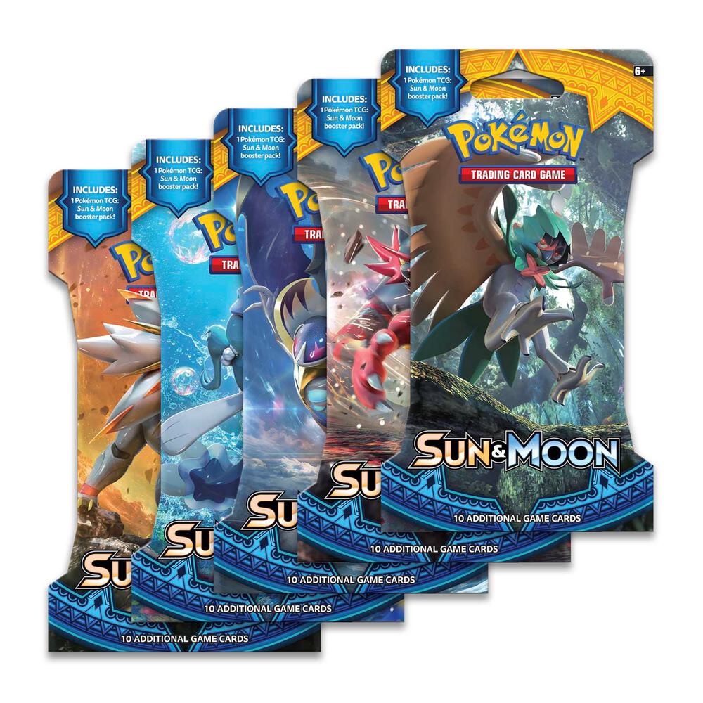 Sun & Moon Sleeved Booster Pack Art Bundle [Set of 5] - SM Base