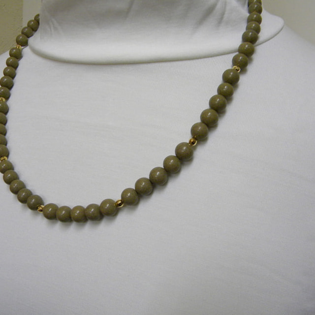 北投石ネックレス茶50センチシルバー金具NO25-2417 北投石ネックレス茶