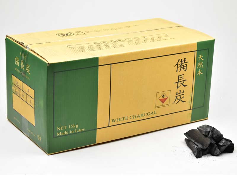 ラオス備長炭 荒割小15kg | 業務用備長炭・オガ炭・木炭販売の専門店