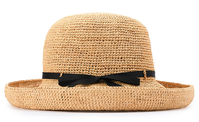 田中帽子店Claire2（クレール2）ラフィア エッジアップリボン 婦人用