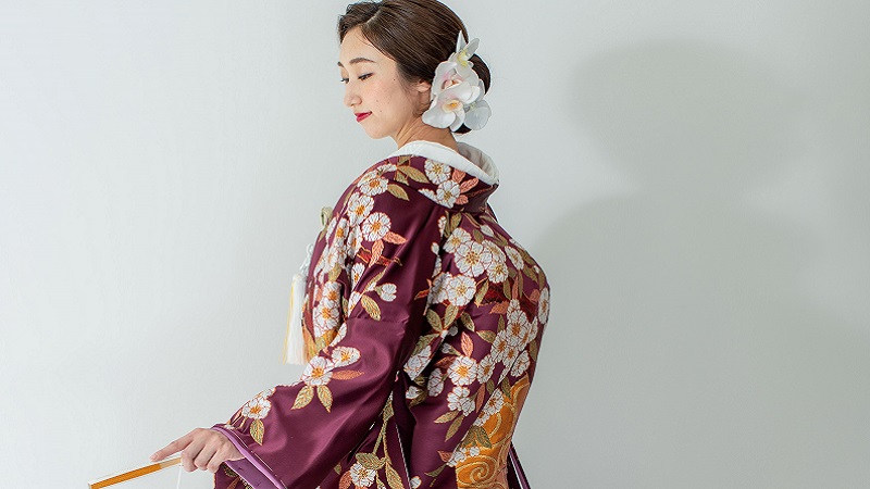 TANAN丹庵 色打掛「流水長寿桜（紫）」 - TANAN 丹庵