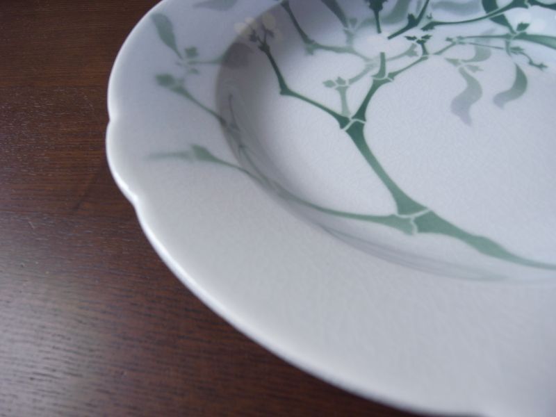 フランスのリュネヴィル窯 ヤドリギの深皿 - テーブルB