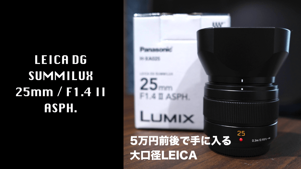 フード・フィルター付] Panasonic LEICA 25mm F1.4 パナソニック