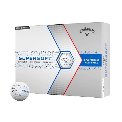 Callaway Supersoft Splatter Golf Balls - Blue: Rubber Core