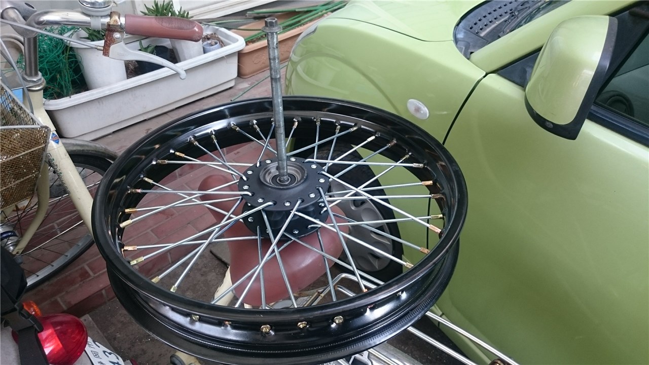 GN125 カスタム】前後スポーク17インチ化するよ！フロント編