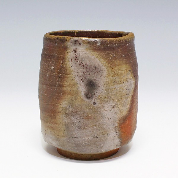 初だし 備前焼 金重媒陽 手捻り団栗摘窯変宝瓶 無傷（