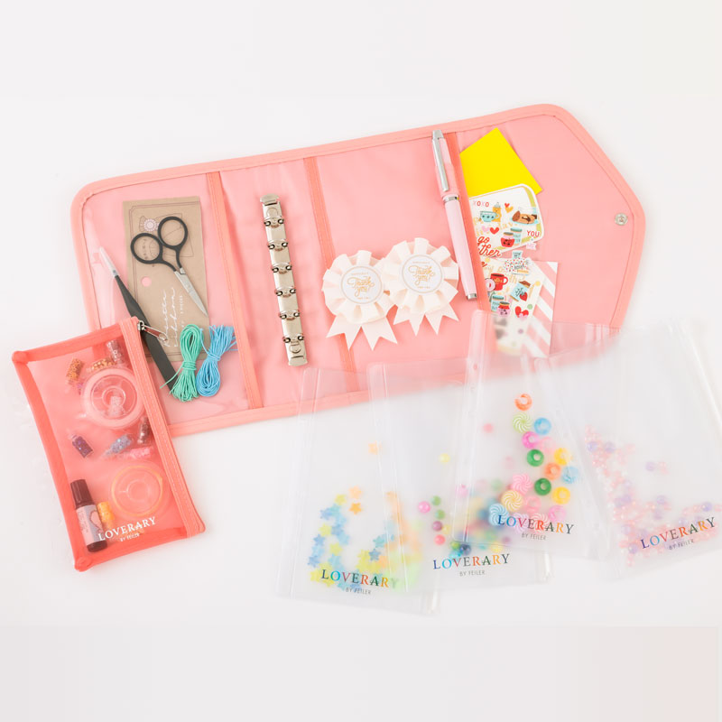 LOVERARY BY FEILER 多機能ケースBOOK PEACH DOTS special package