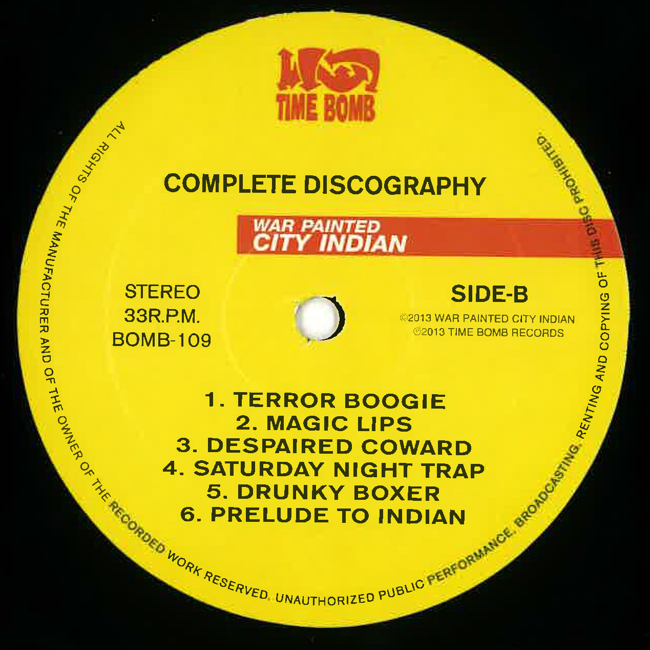 WAR PAINTED CITY INDIAN (ウォー・ペインテッド・シティ