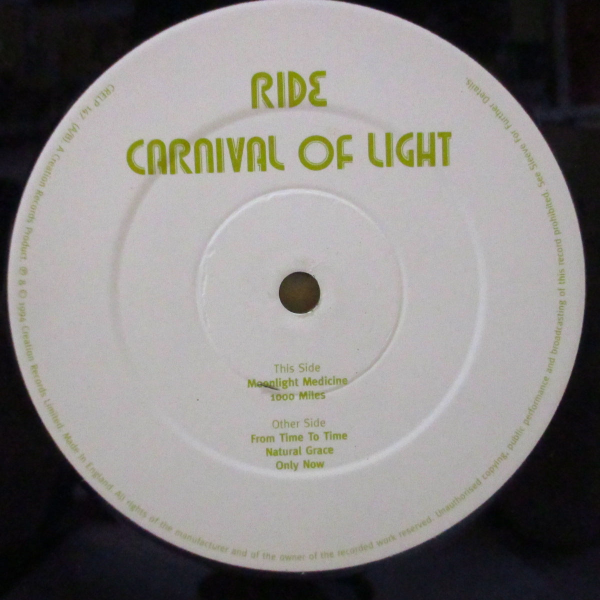 RIDE (ライド) - Carnival Of Light (UK オリジナル 2xLP+光沢ソフト紙
