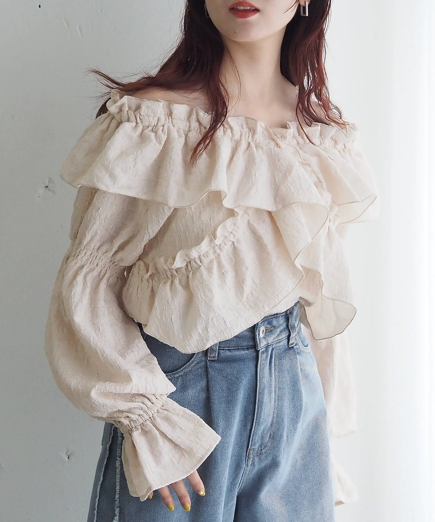 tiptop+pocket ティップトッププラスポケット / フリルクロス2way長袖