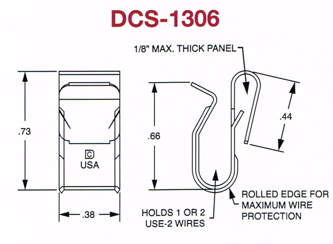 Nine Fasteners USE-2 Cable Clip (DCS-1306) - 100 Clips | OneMonroe