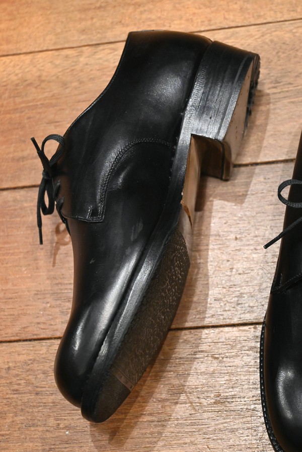 デッドストック イタリア軍 サービスシューズ レザーソール (Black/39