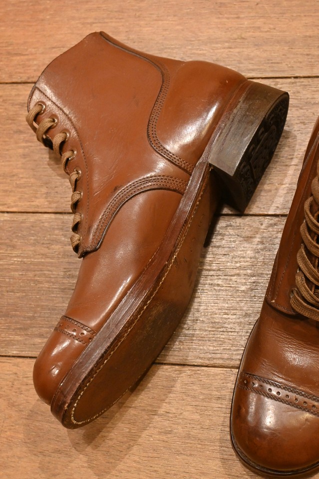 40s VTG/USED US ARMY TYPE I サービスシューズ レザーソールブーツ