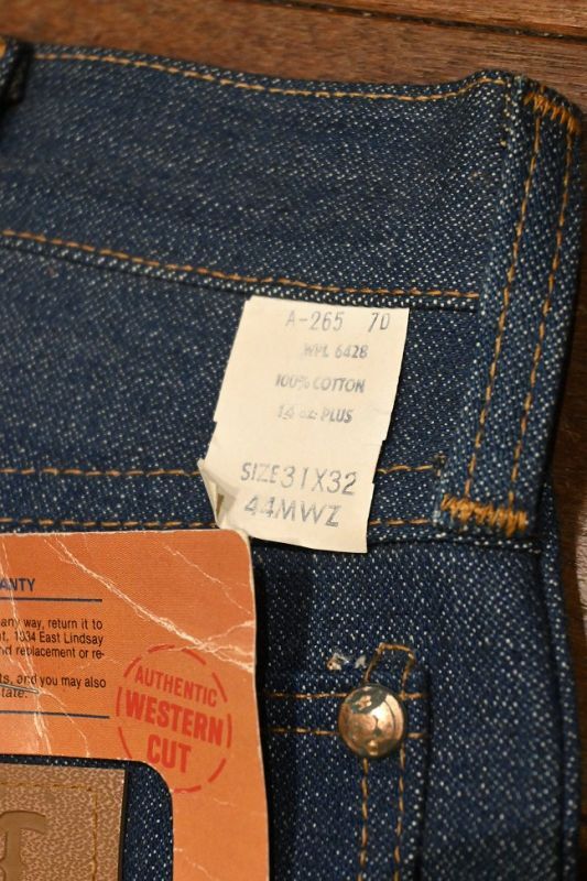 70s Deadstock MARVERICK 44MWZ マーベリック アメリカ製(W31 L32