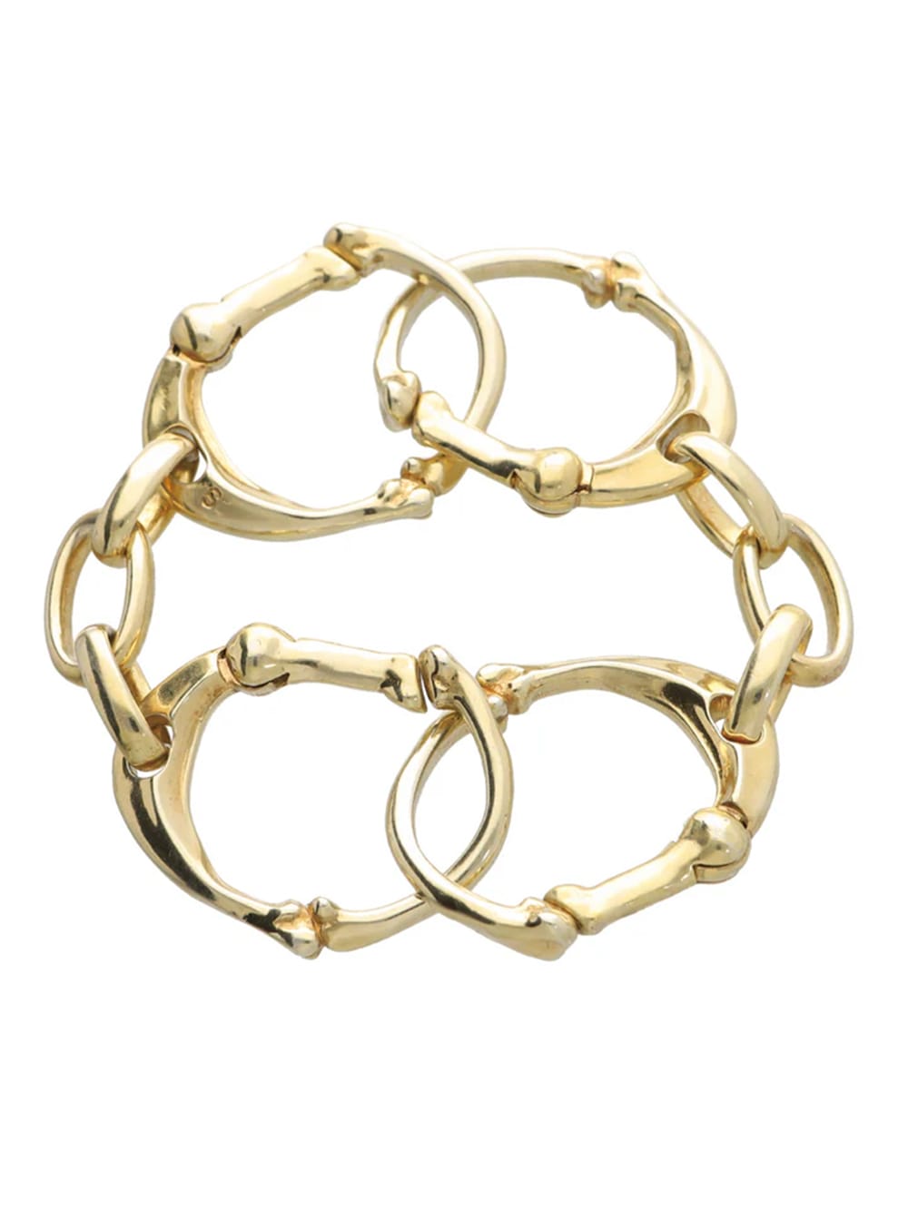 Bone shape carabiner bracelet. -L- - sspj.0022-gold