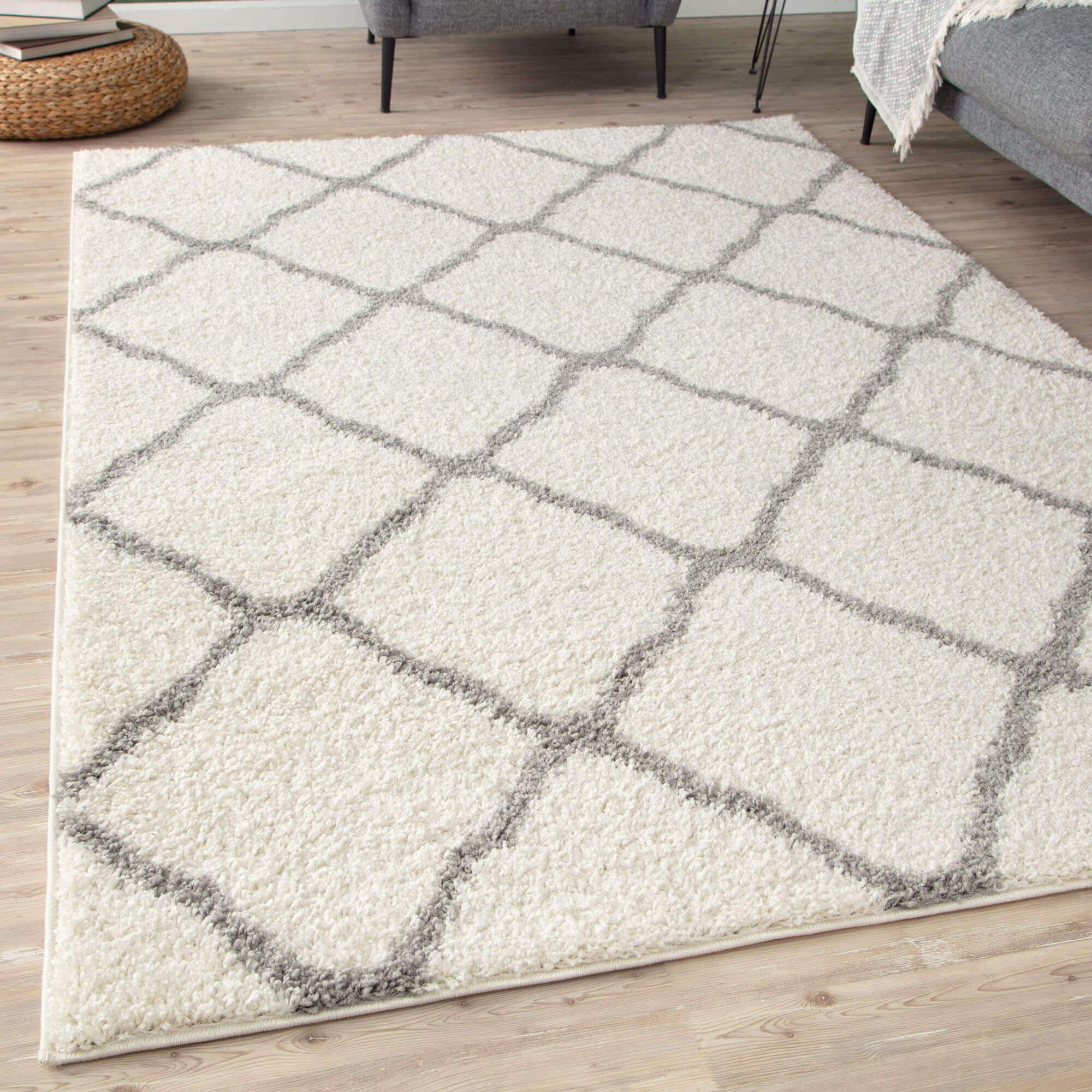 mikanueverydaybag shaggy cotton rug