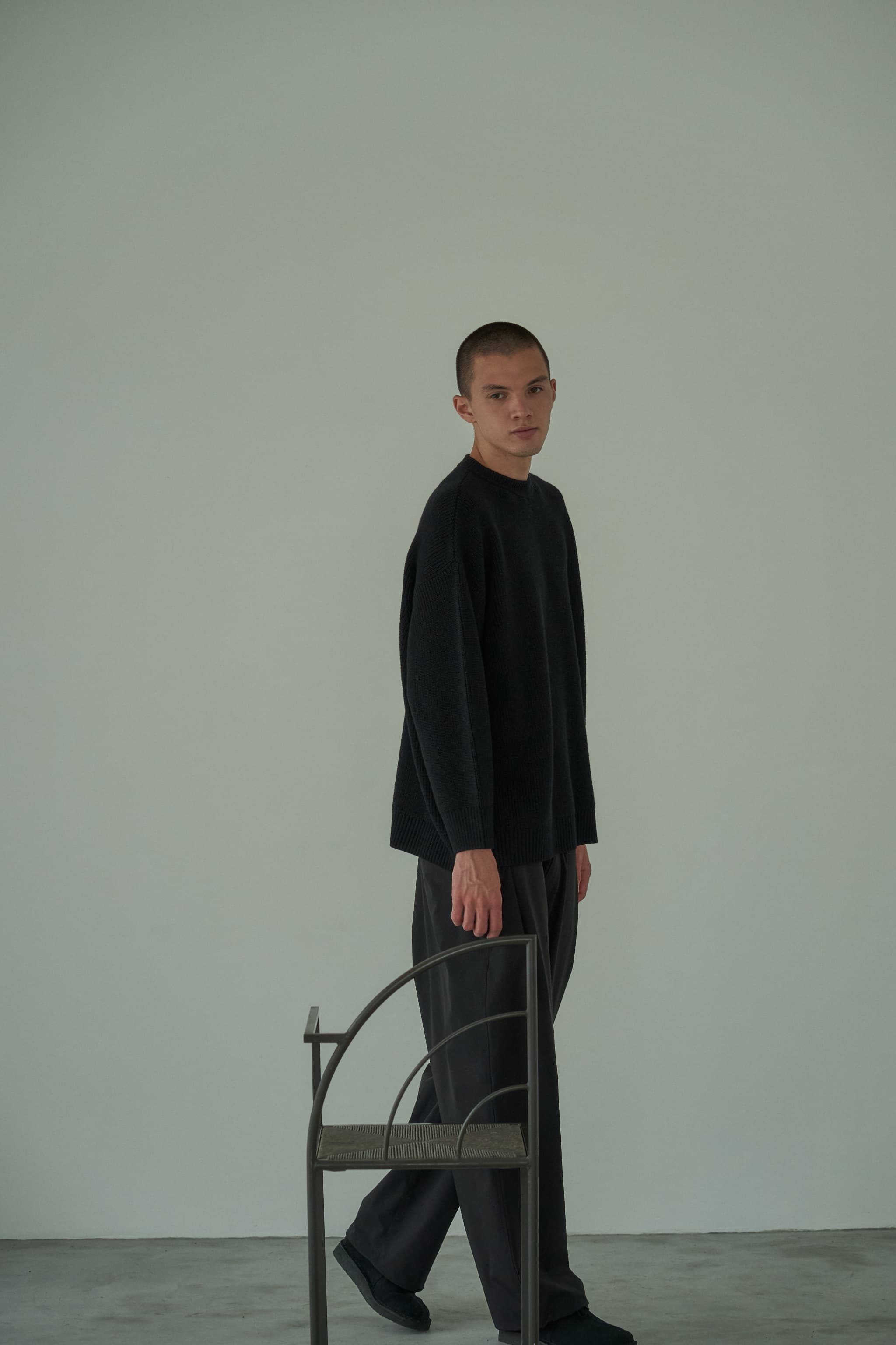 LOW GAUGE MERINO CREWNECK KNIT – THE DAY