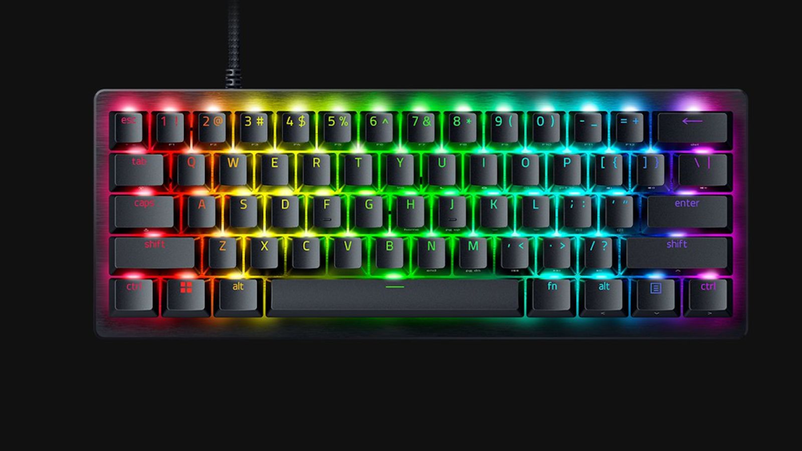 The Huntsman V3 Pro Mini has a 60% form factor