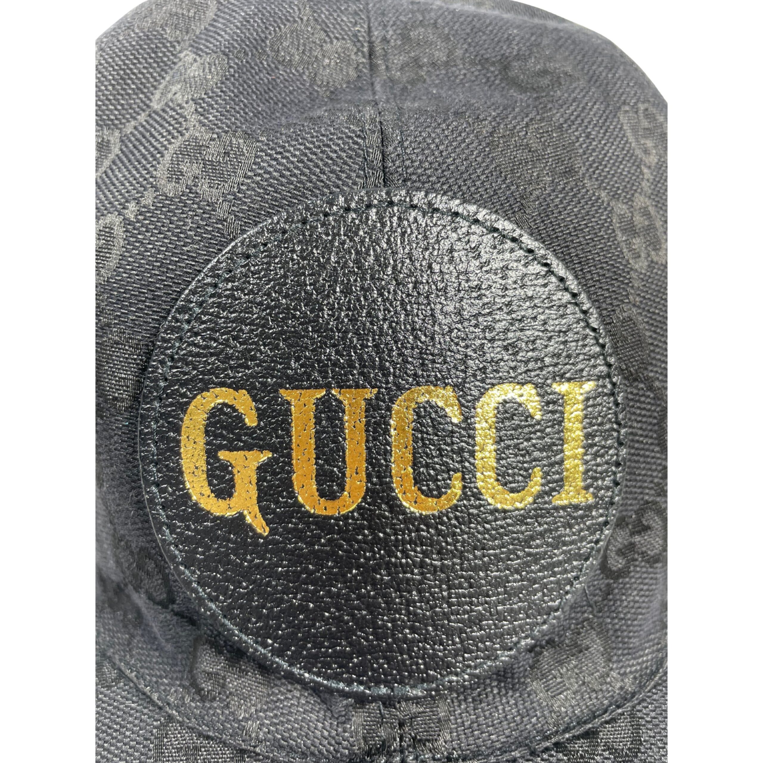 GUCCI GG Canvas Zeno Baseball Hat XL Black - The Luxury Lady