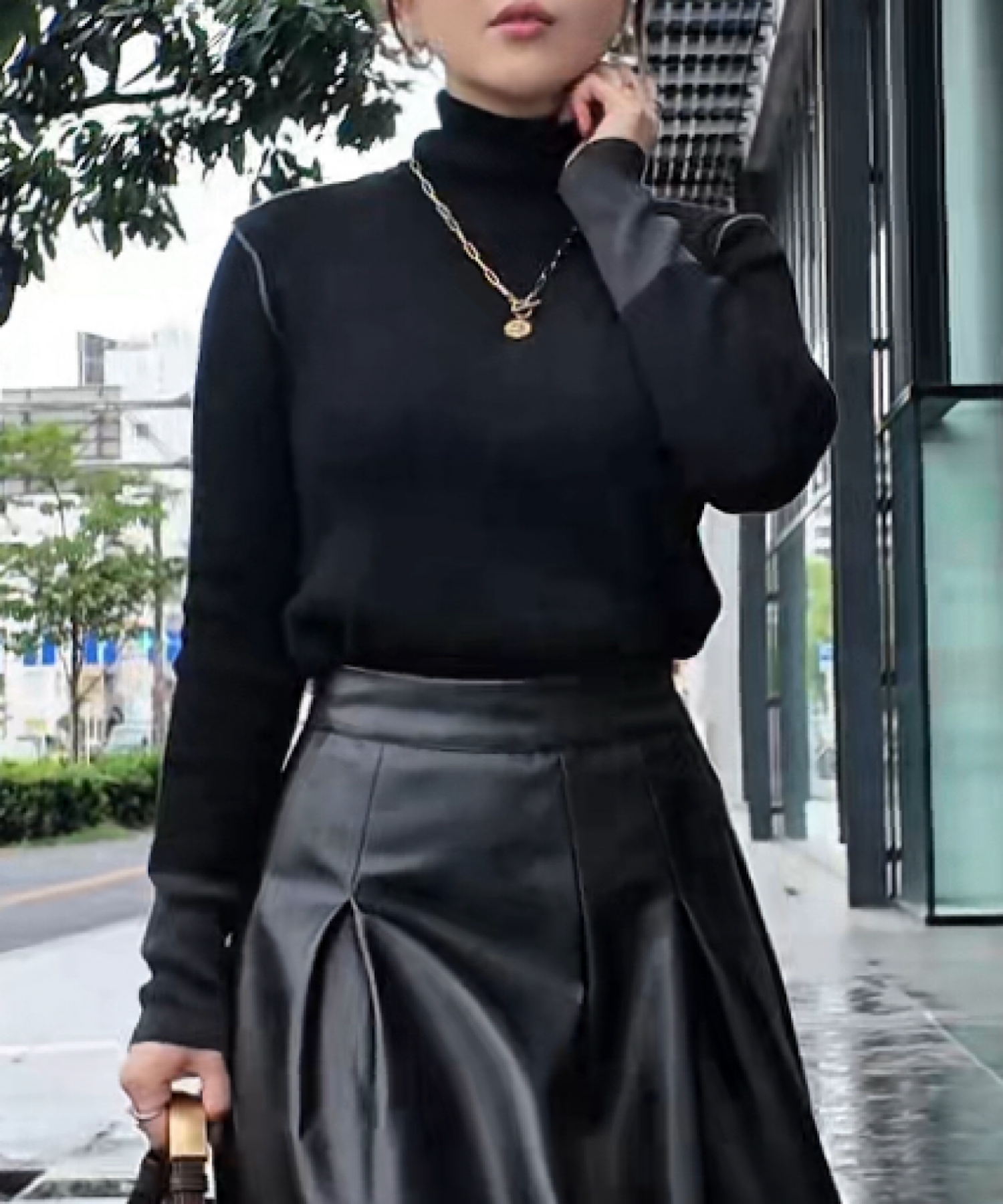 ウールポイント配色タートルネックニット | THEODORIC.dy公式通販