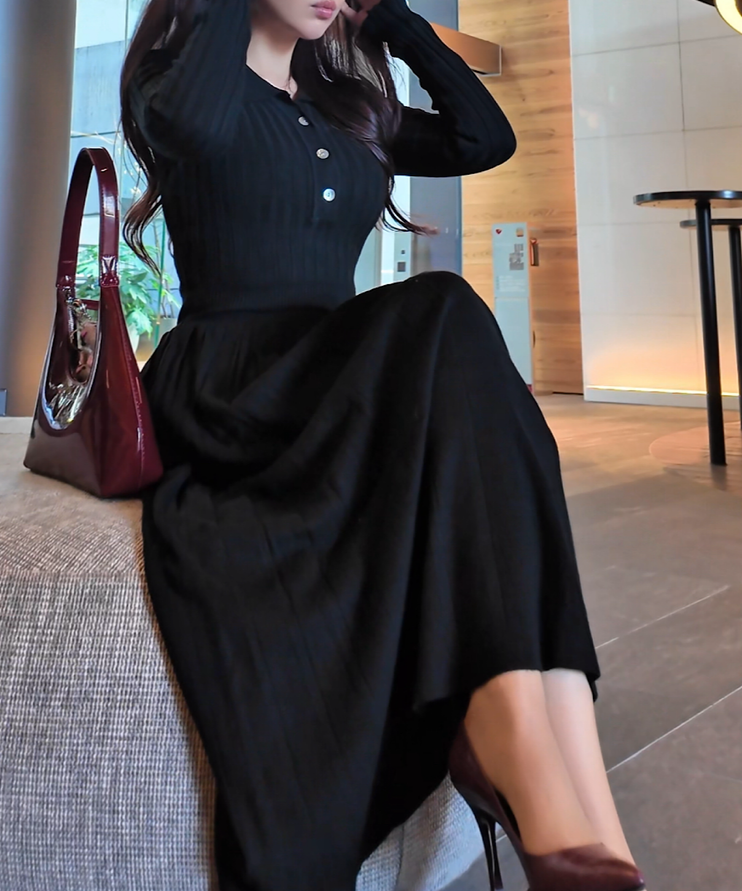 ウエストシェイプリブニットワンピース | THEODORIC.dy公式通販 | セオ