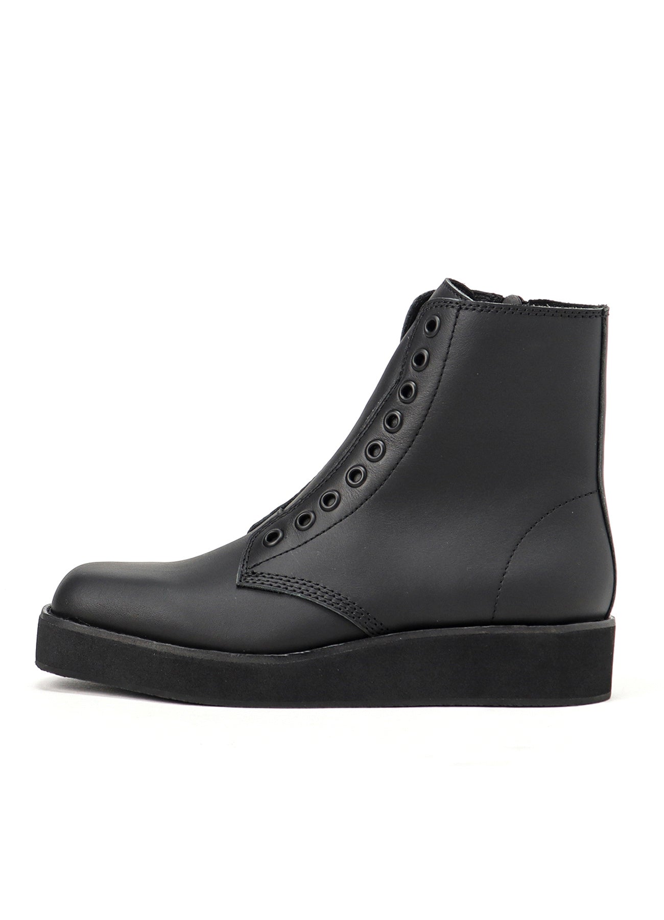 MAT OIL LEATHER SQUARE TOE ZIP BOOTS – THE SHOP YOHJI YAMAMOTO