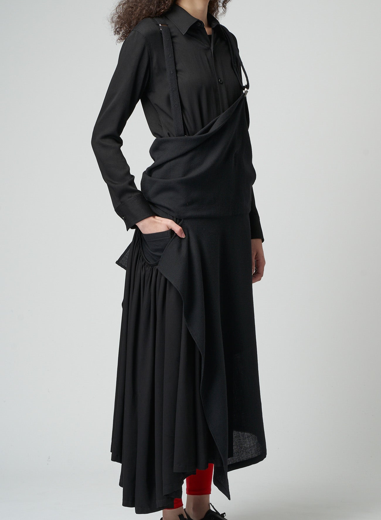 SUSPENDERS SKIRT W/POCKETS – THE SHOP YOHJI YAMAMOTO