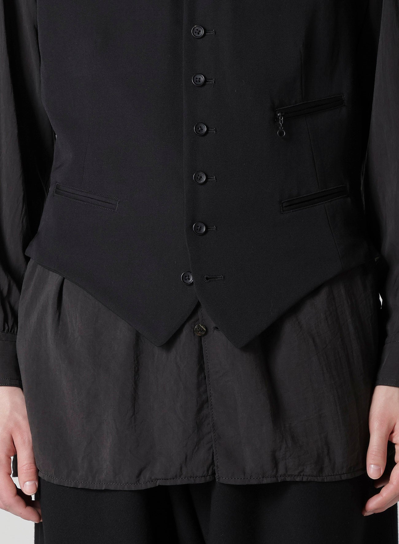 WOOL GABARDINE 7-BUTTON VEST – THE SHOP YOHJI YAMAMOTO