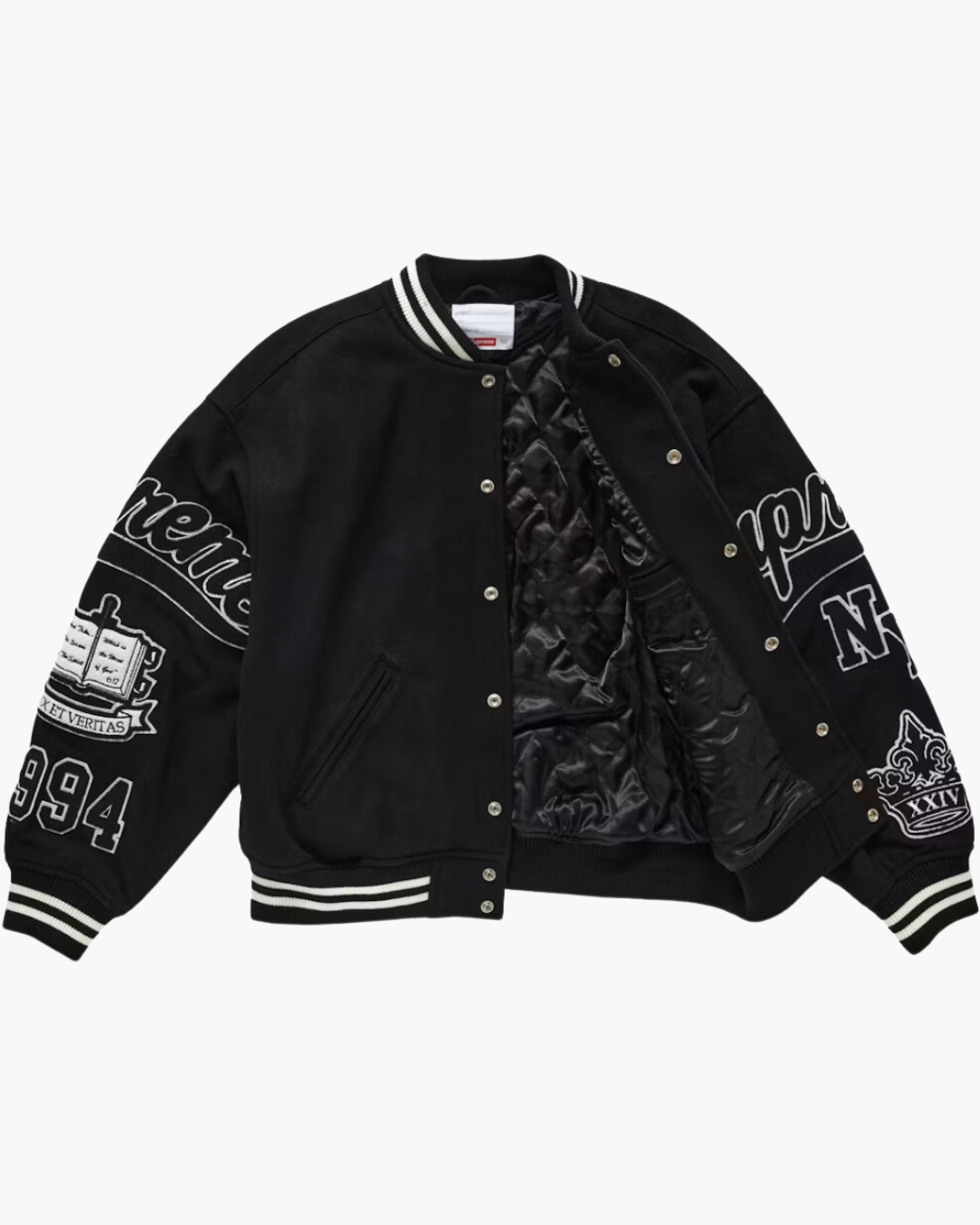 Supreme Veritas Varsity Jacket - Black | The Sneaker Store