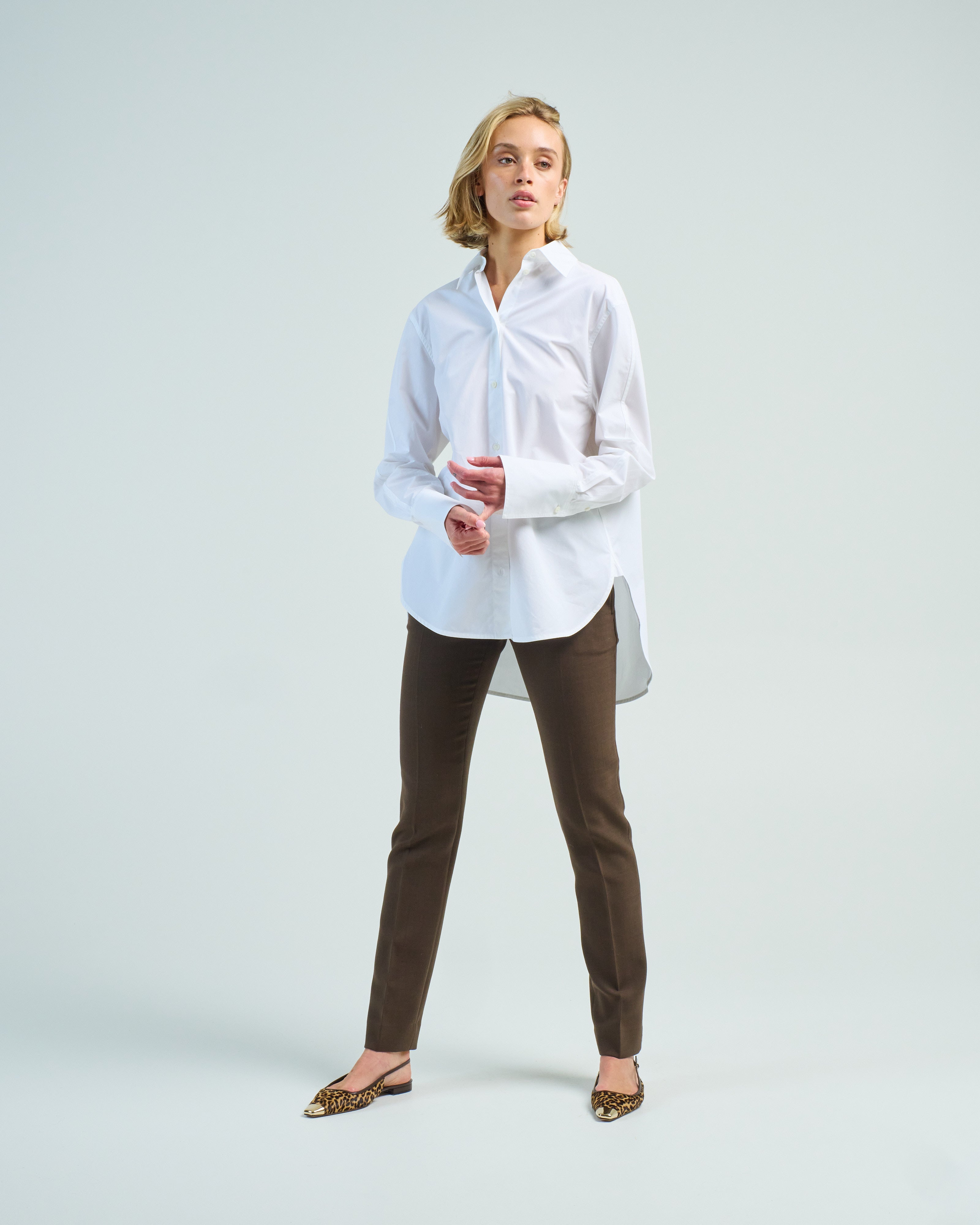 Toteme Double Cuff Tuxedo Shirt White