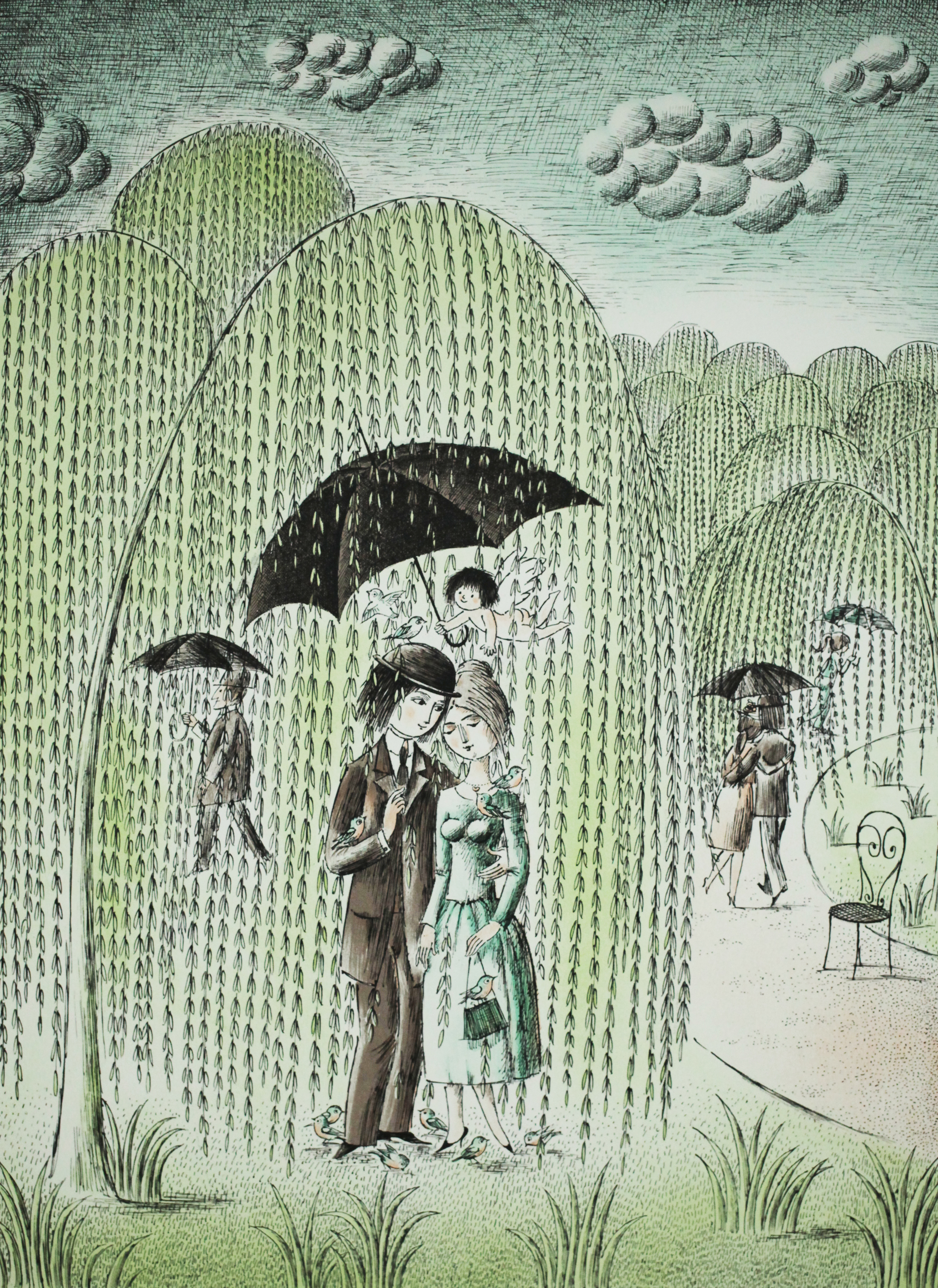 レイモン・ペイネ 雨に濡れても | ギャルリー亜出果 ｜インテリア絵画