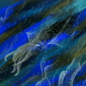 泡絵「海豚」 | Masaru Kozakai ｜インテリア絵画 アートの専門通販