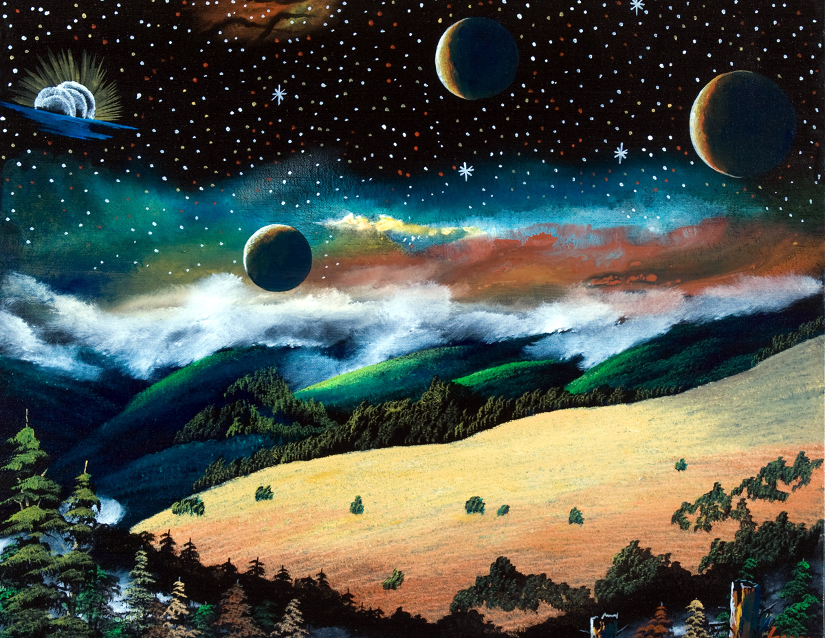 宇宙の草原 | issey ｜インテリア絵画 アートの専門通販 thisisgallery