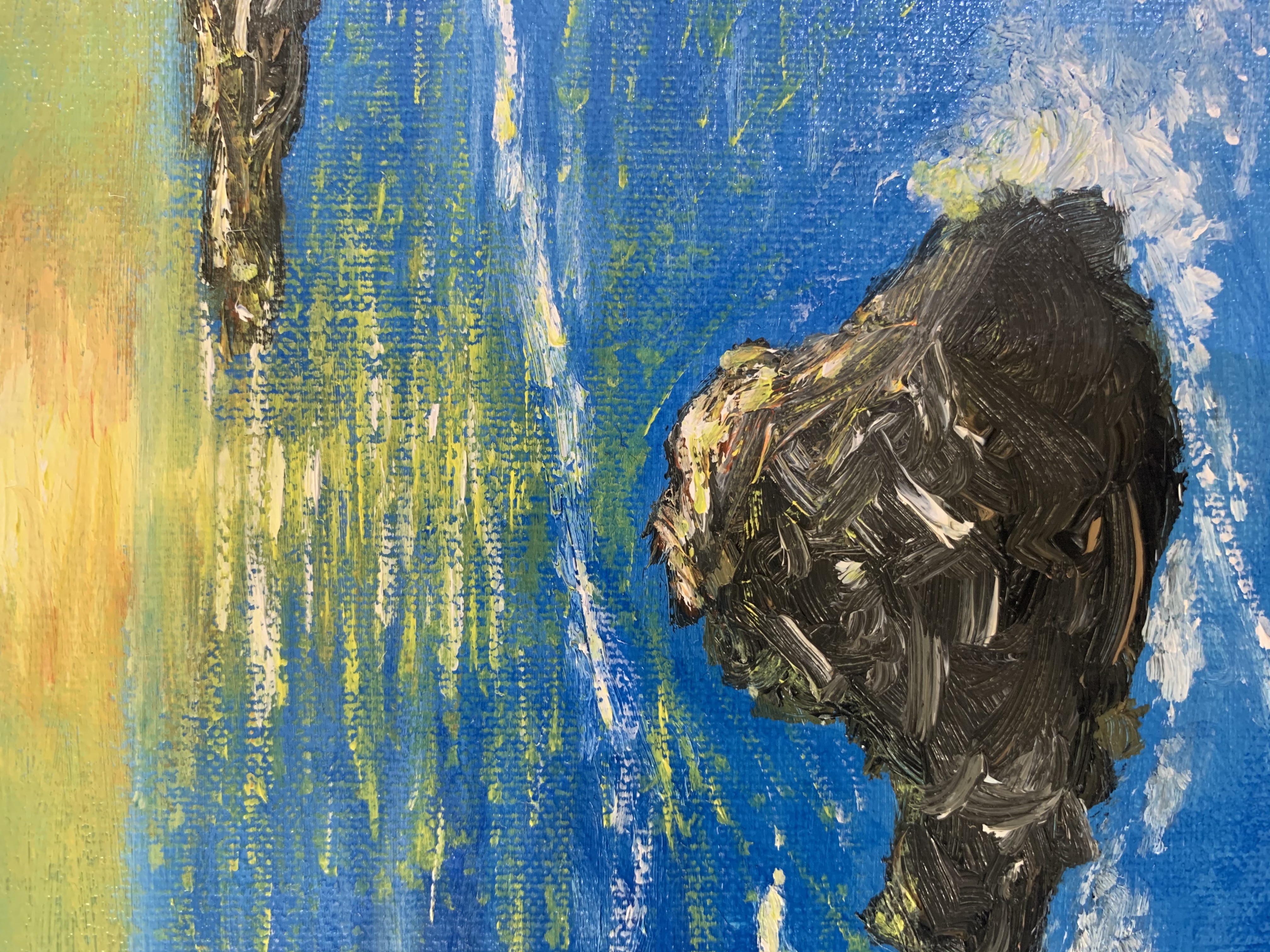 海に浮かぶ朝日と岩礁 | joan takahashi ｜インテリア絵画 アートの