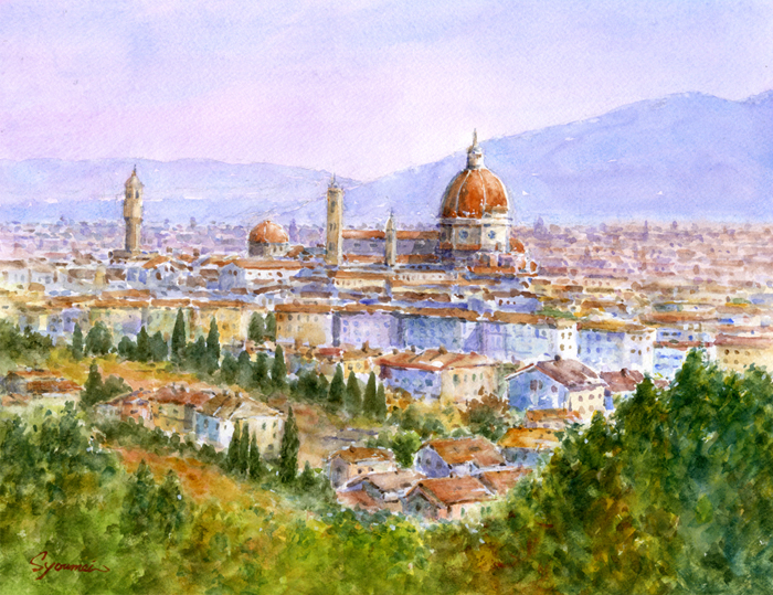 水彩画原画 フィレンツェの街 ＃587 | syoumei ｜インテリア絵画