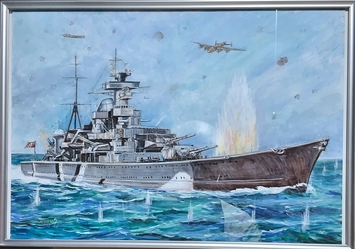 独戦艦「ティルピッツ」 | nobu ｜インテリア絵画 アートの専門通販