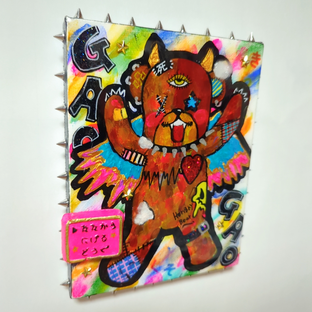 ✡2024年製作✡】Killer Bear(キラーベアー)【F0号】現代アート