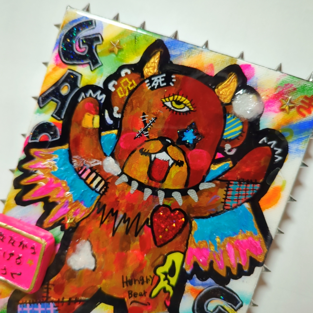 ✡2024年製作✡】Killer Bear(キラーベアー)【F0号】現代アート