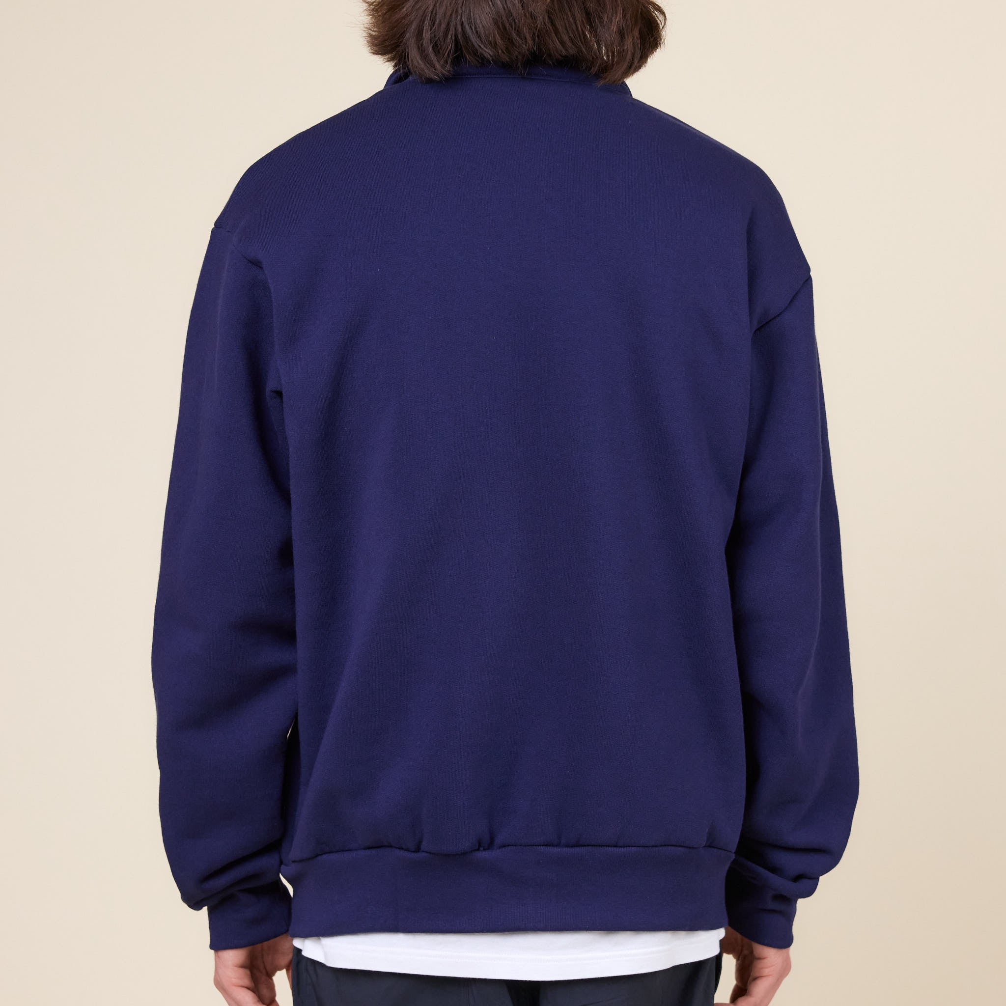 Cease - Collar Zip Sweatshirt - Navy Blue | T.T.O.O