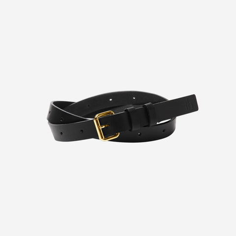 Leather Belt SKI 20 / black × silver – th products