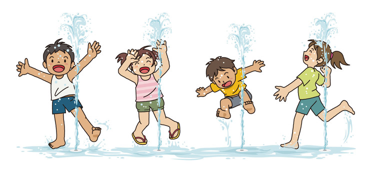 水遊び 公園イラスト｜無料イラスト・フリー素材なら「イラストAC」