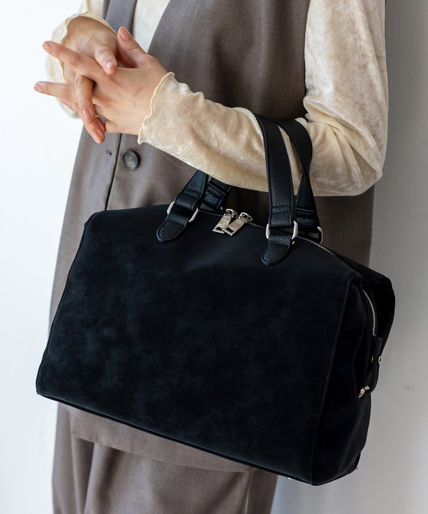 楽天市場】スエード グレー（レディースバッグ｜バッグ）：バッグ