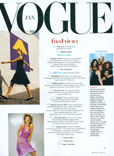 US Vogue January 1998 : The Spice Girls by Mario Testino | the