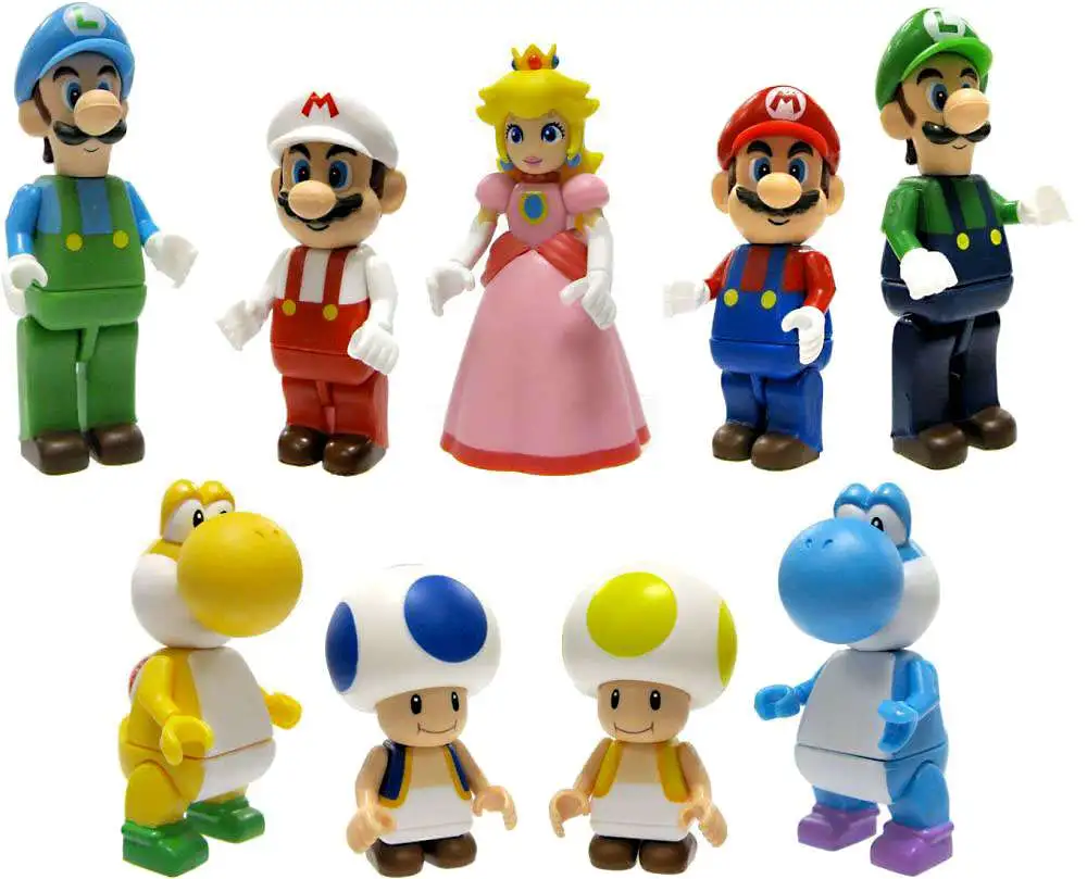 KNEX Super Mario Set of 9 2 Minifigures Loose - ToyWiz