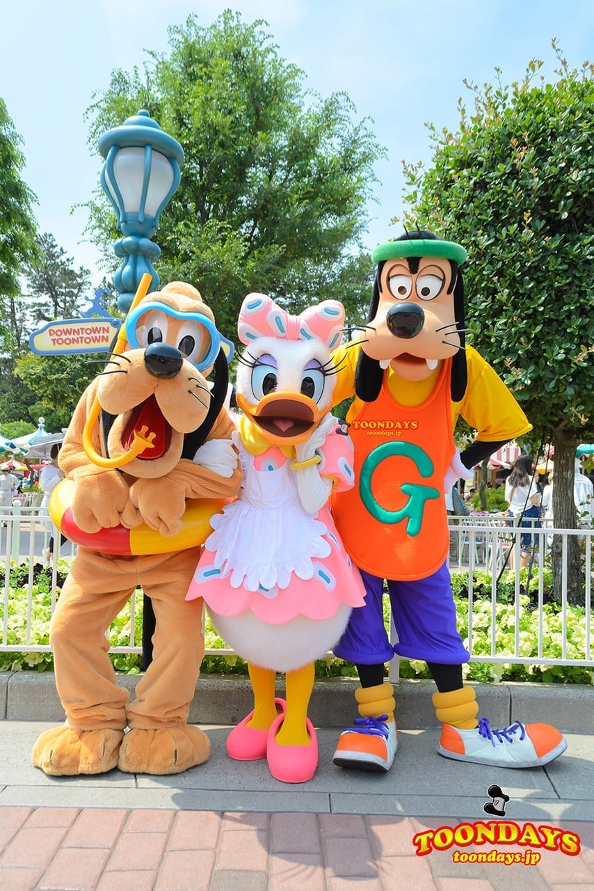 豪華なキャラグリ！トゥーンタウンでプルート、デイジー、グーフィーの