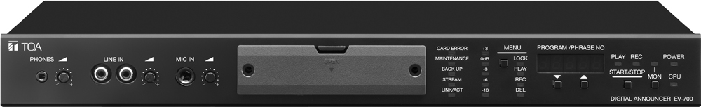 TOA Electronics Pte Ltd - EV-700 Digital Announcer