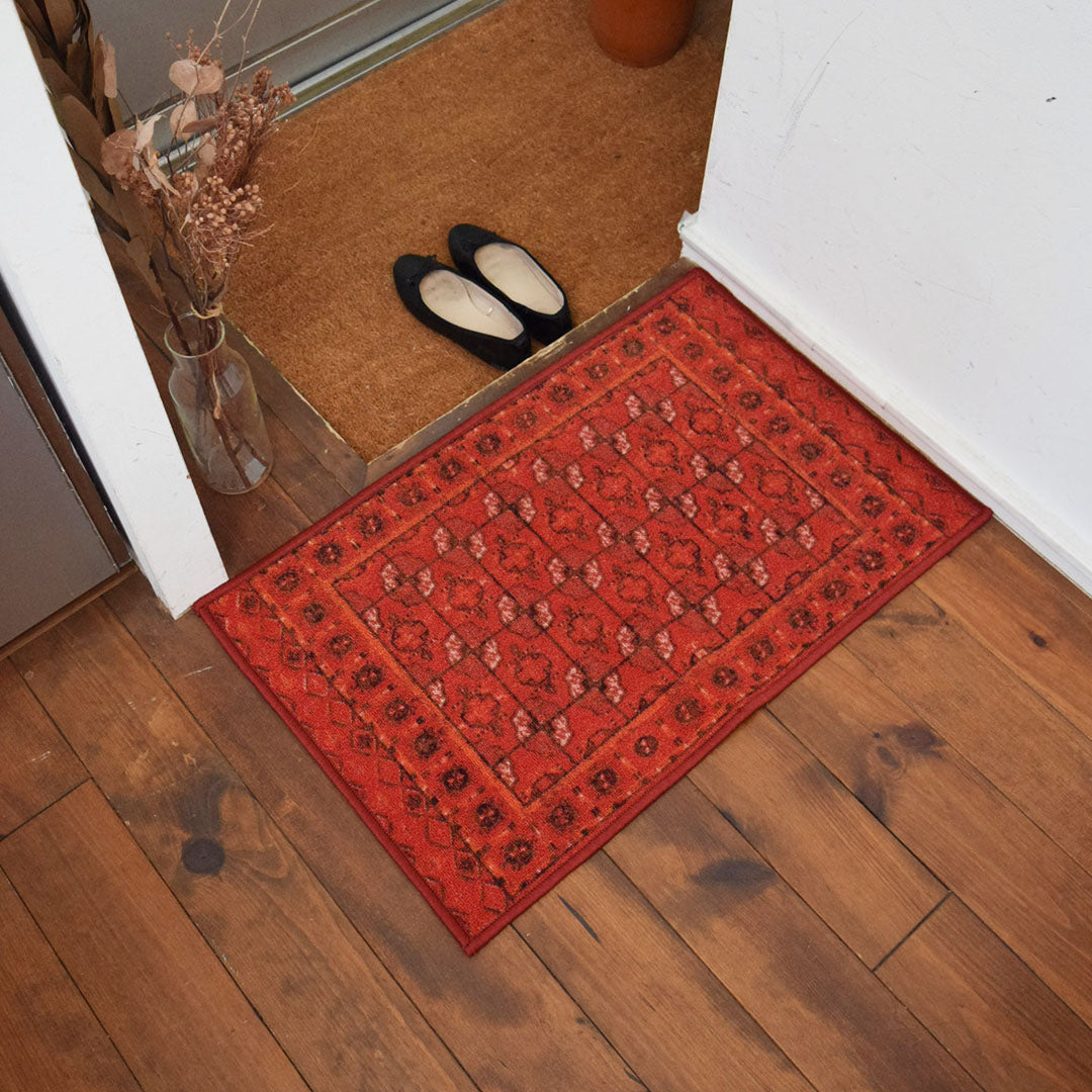 ヴィンテージ風ミニラグマット TOCORU Series アフガンTEKKE ループ