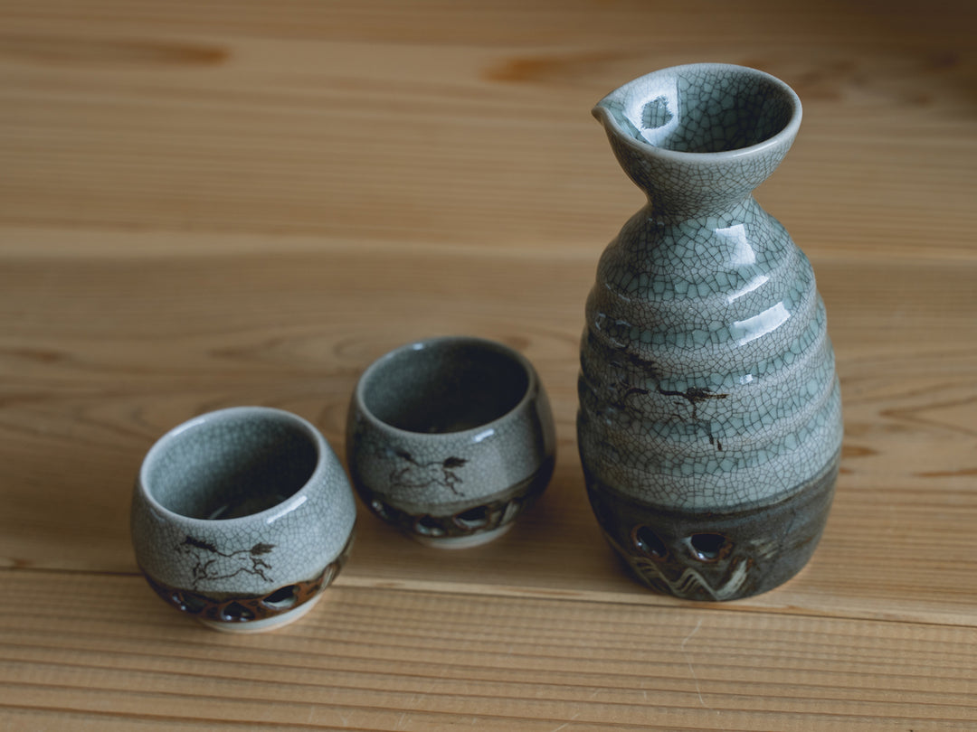 大堀相馬焼 松永窯_酒器揃え – 東北スタンダードマーケット