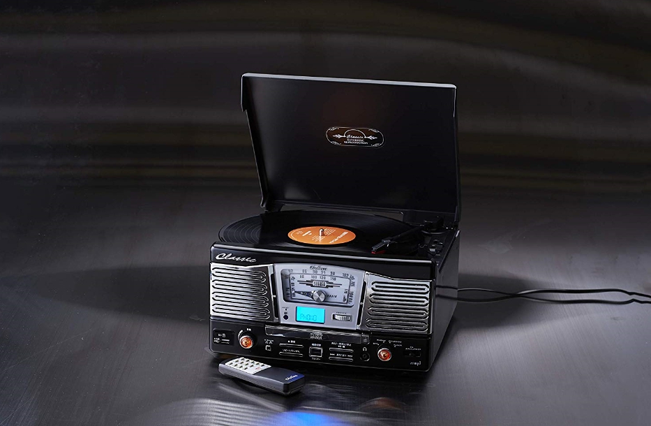 アメリカンポップス調レコードプレーヤー/TCD-682E/BLACK/RED – TOHSHOH